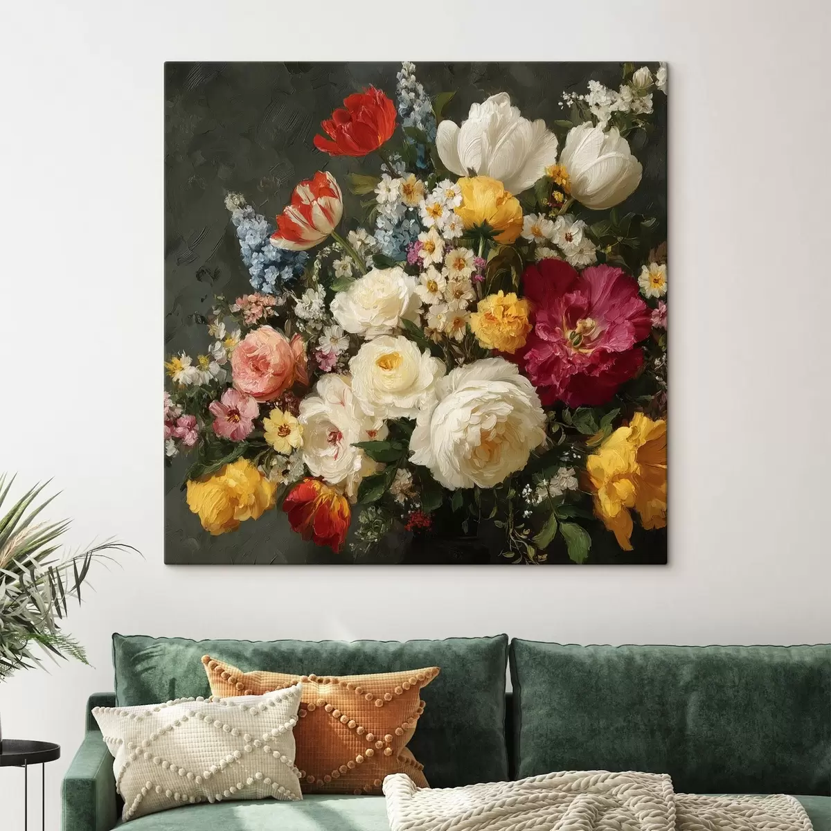 carta da parati Bouquet di fiori diversi con tonalità ricche nr. s44334