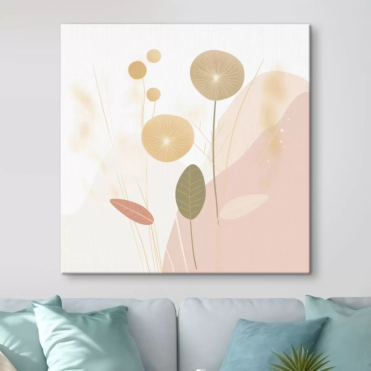 carta da parati Fiori astratti in tonalità pastello nr. s44344