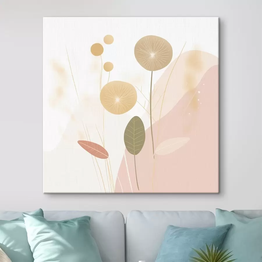 carta da parati Fiori astratti in tonalità pastello nr. s44344