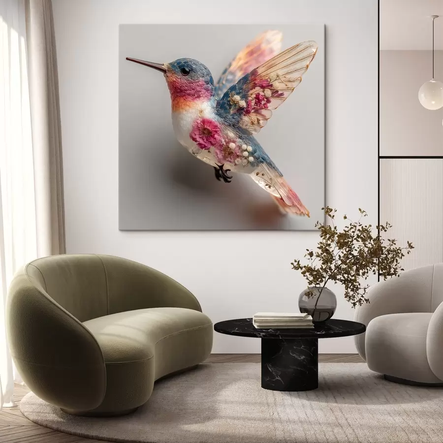 carta da parati Leggerezza cristallina con un cuore floreale nr. s44353