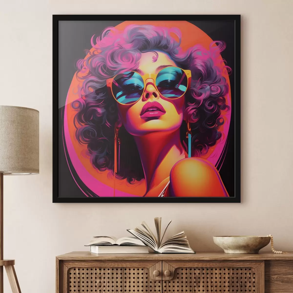 Poster Donna elegante con occhiali da sole f44335