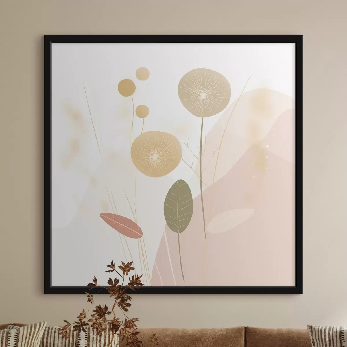 Poster Fiori astratti in tonalità pastello f44344