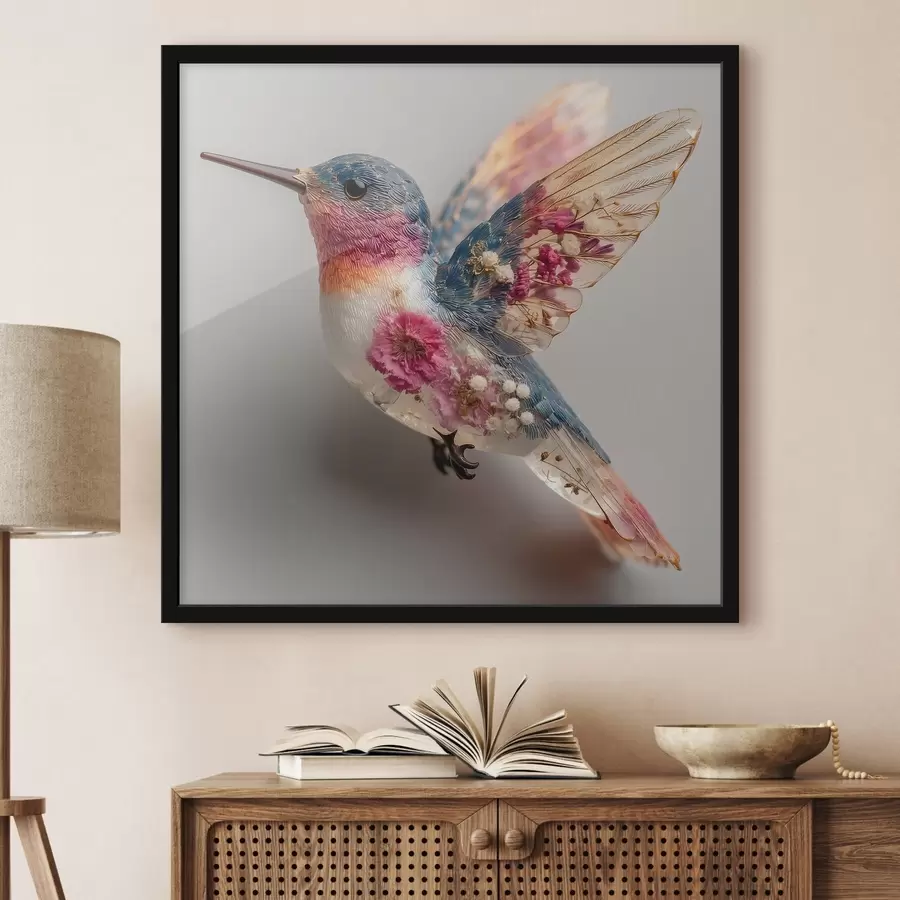 carta da parati Leggerezza cristallina con un cuore floreale nr. f44353