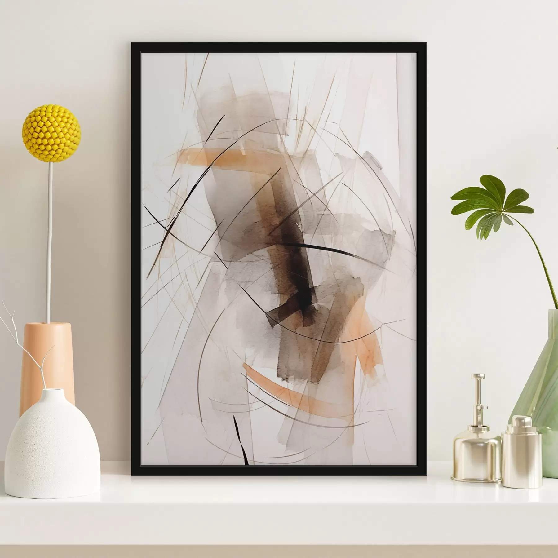 carta da parati Astrazione di linee e macchie nr. f44423