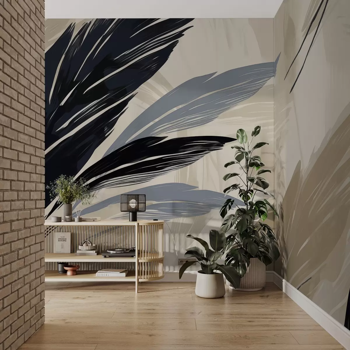 carta da parati Piume astratte multicolori nr. w04037v2