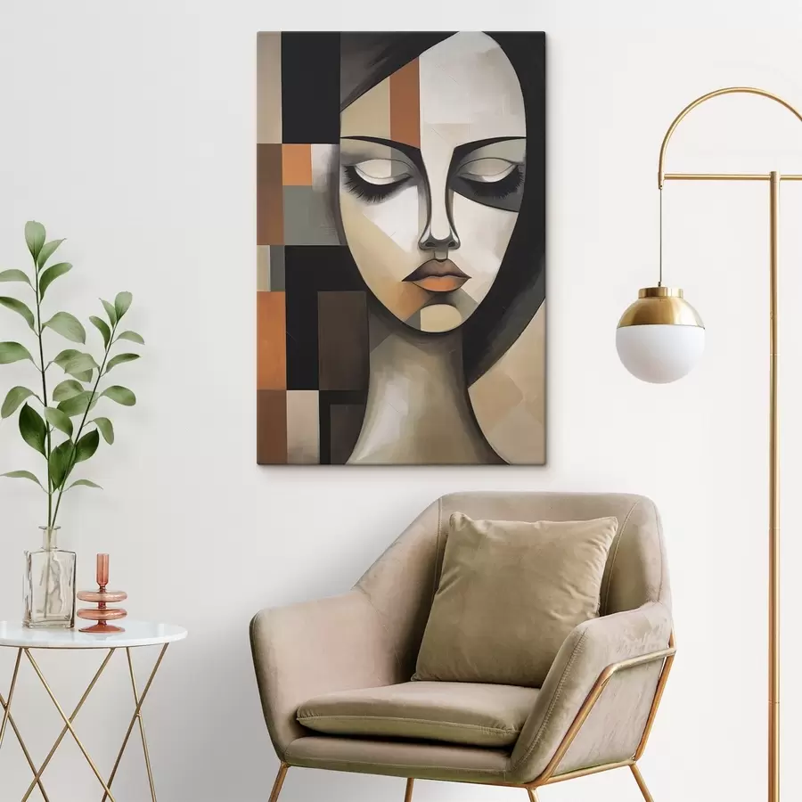 carta da parati Volto geometrico nr. s44491