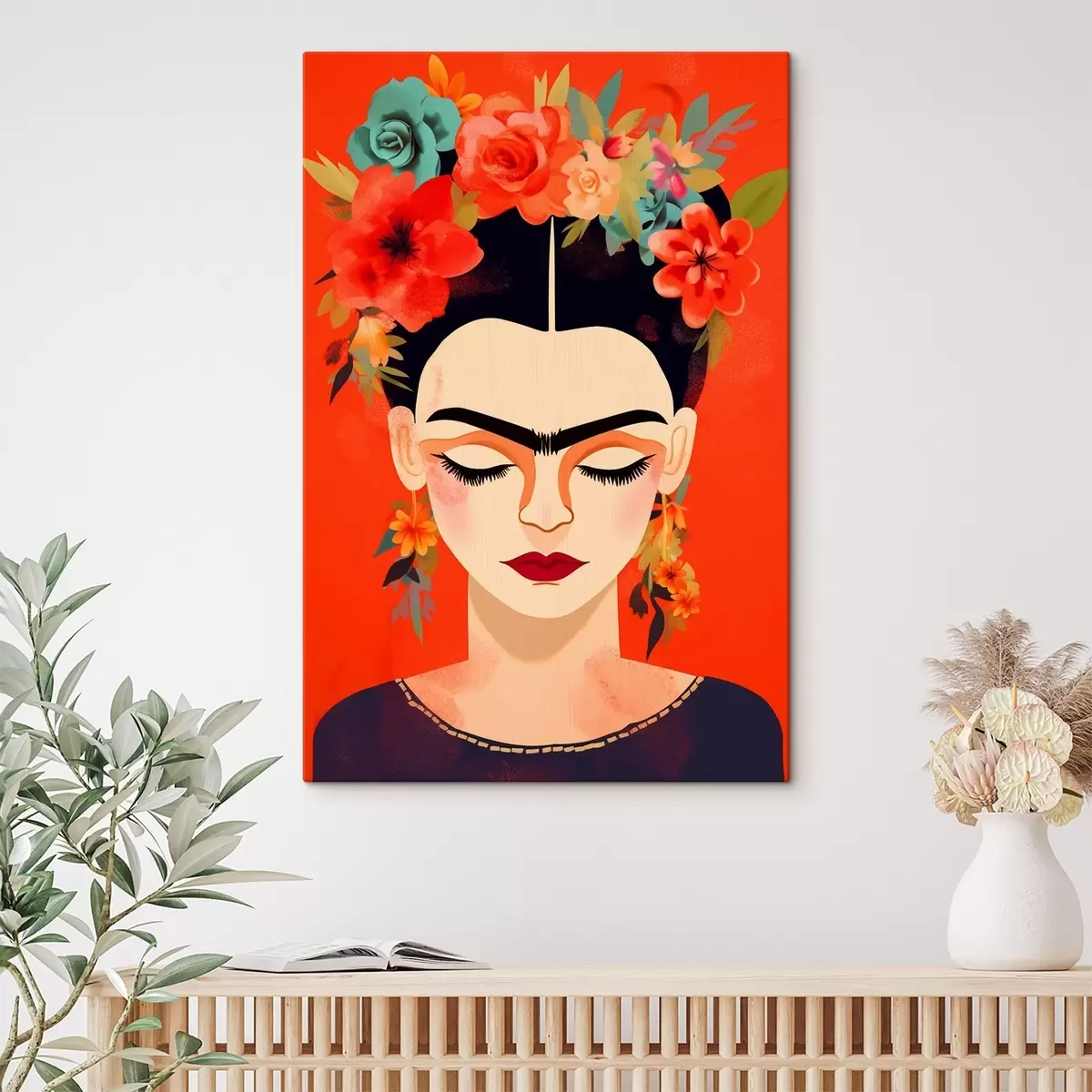 carta da parati Frida con i fiori nr. s44499