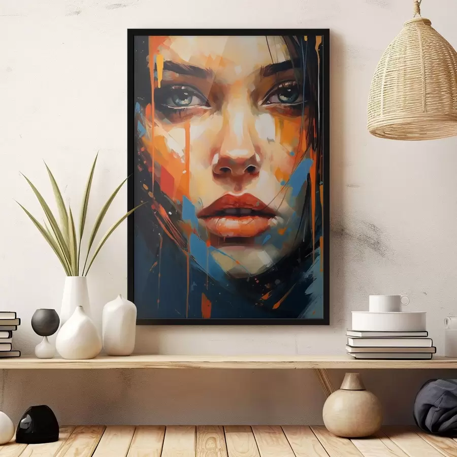 carta da parati Volto di donna con tratti luminosi nr. f44485