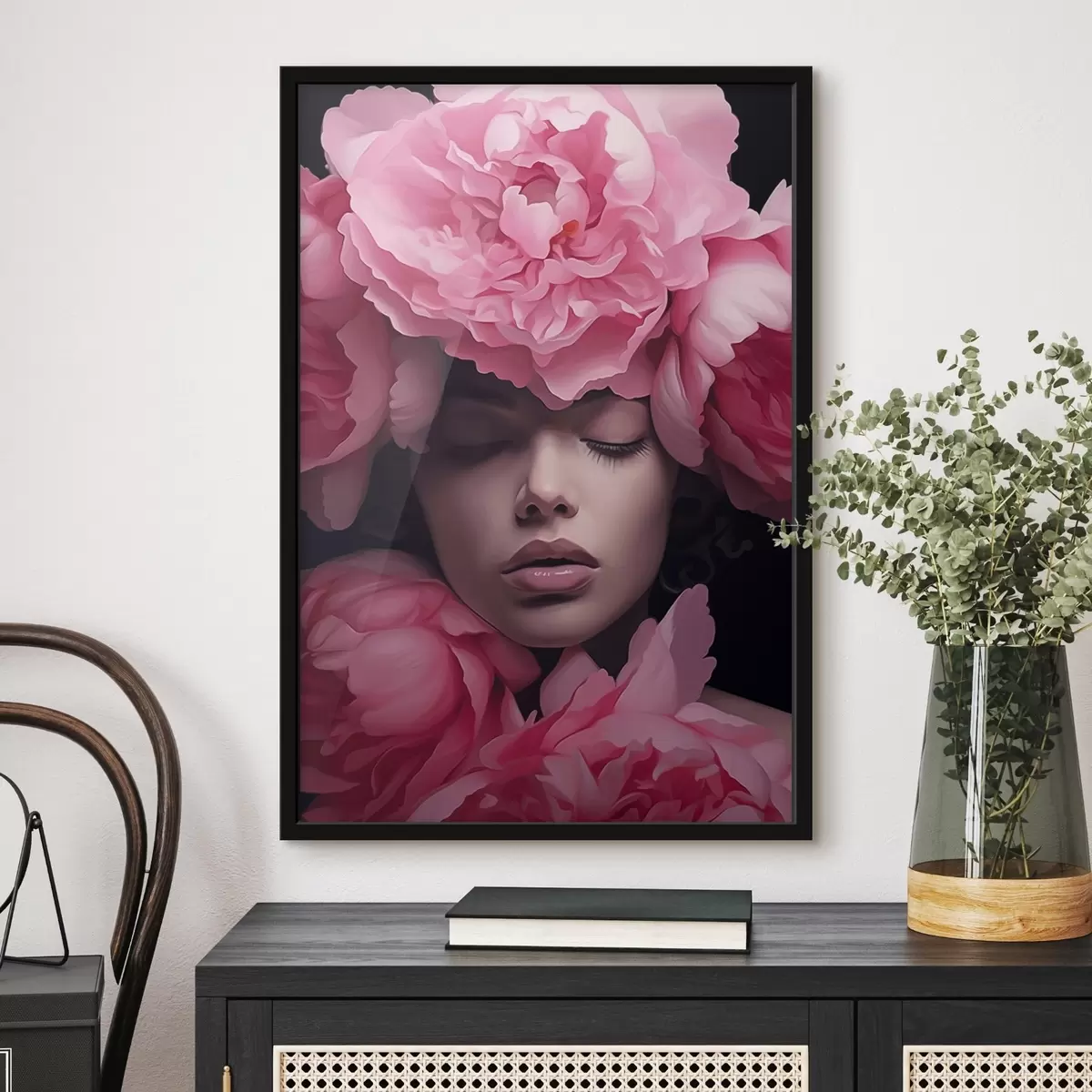 Poster Volto in petali f44490