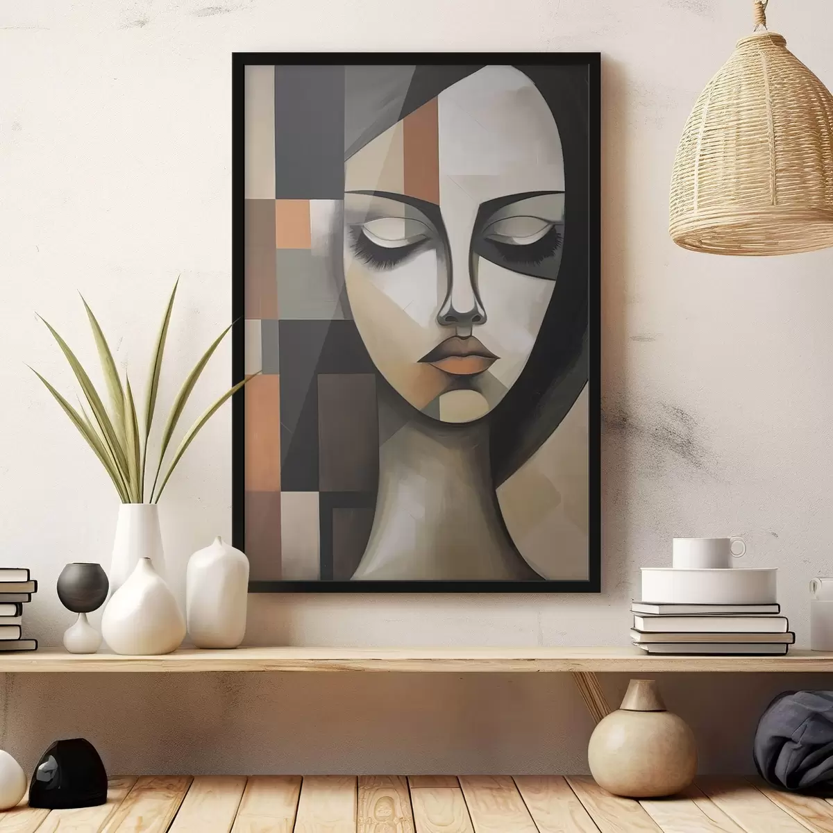 Poster Volto geometrico f44491