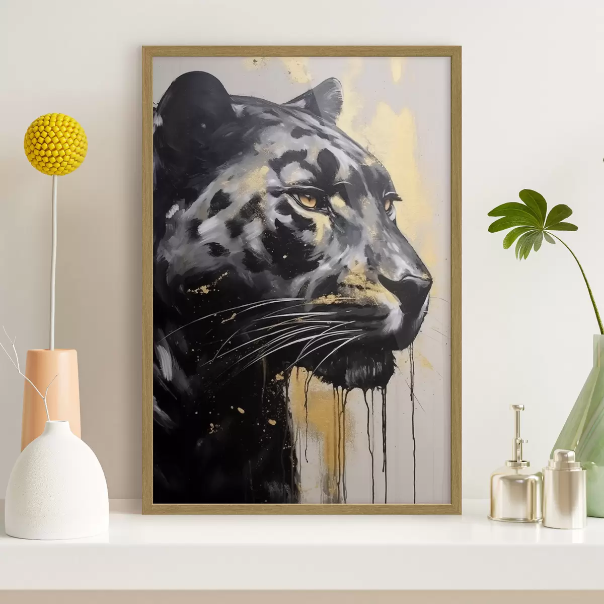 Poster Pantera nera con occhi gialli f44493