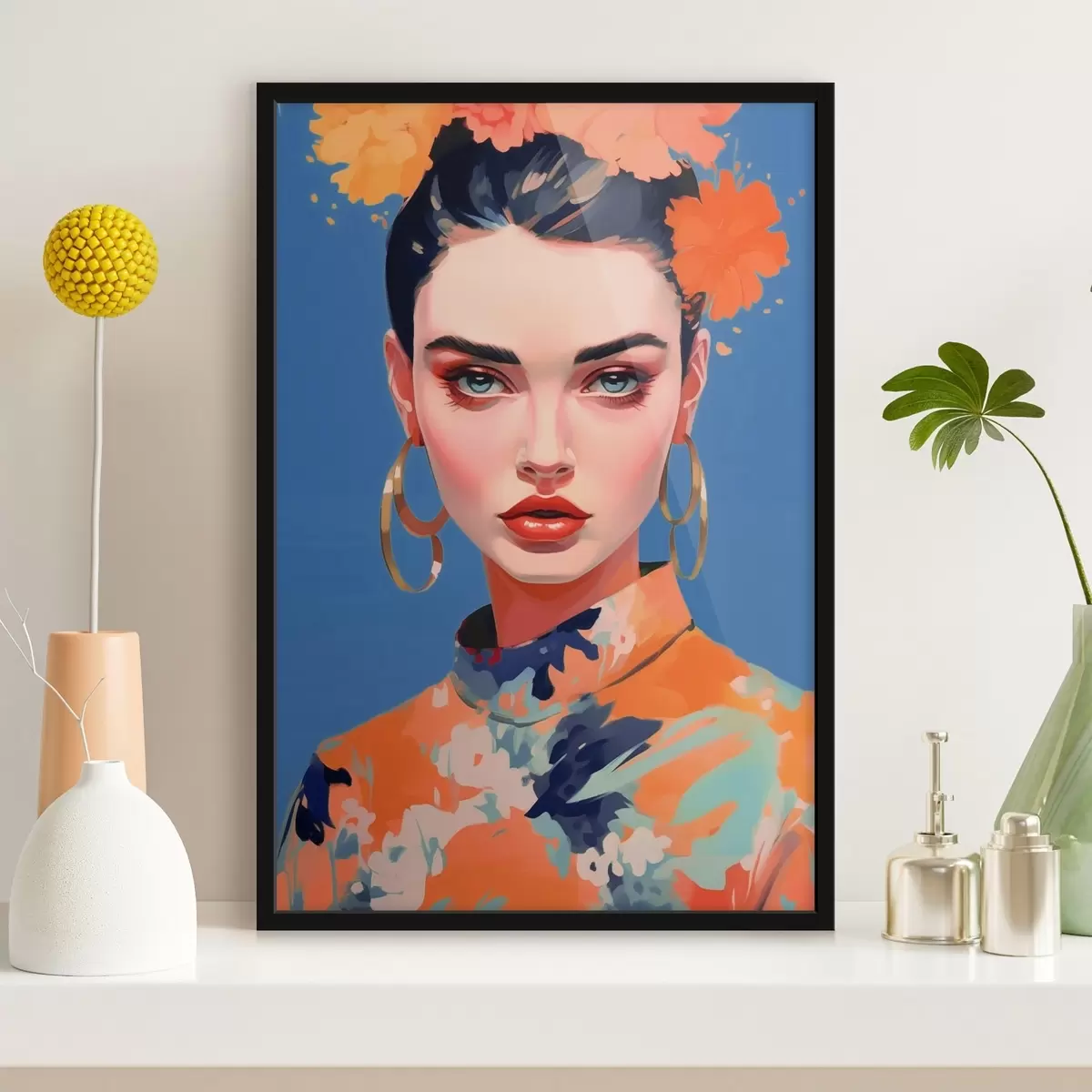 Poster Ritratto con orecchini f44500