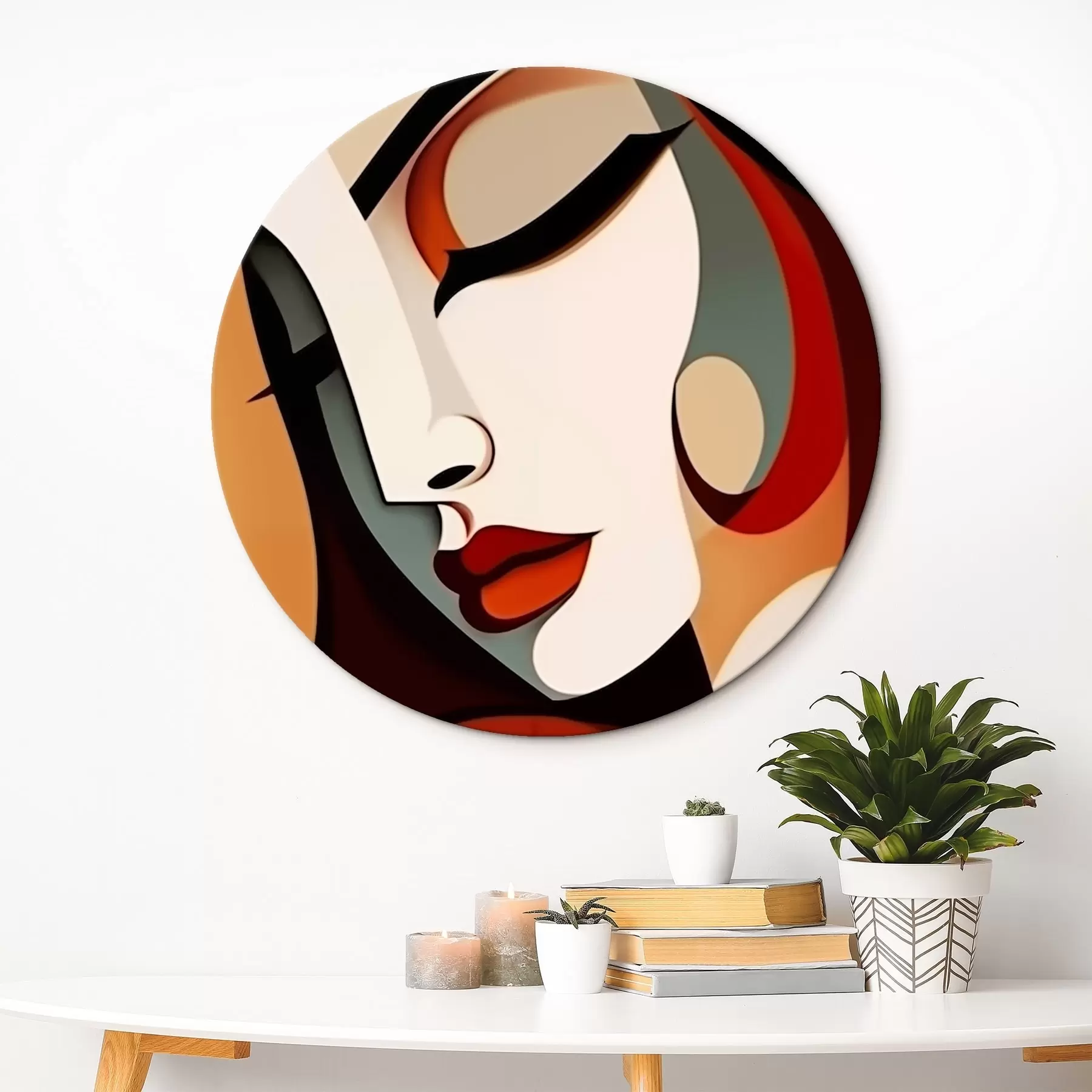 carta da parati Profilo femminile in stile cubista nr. r44486