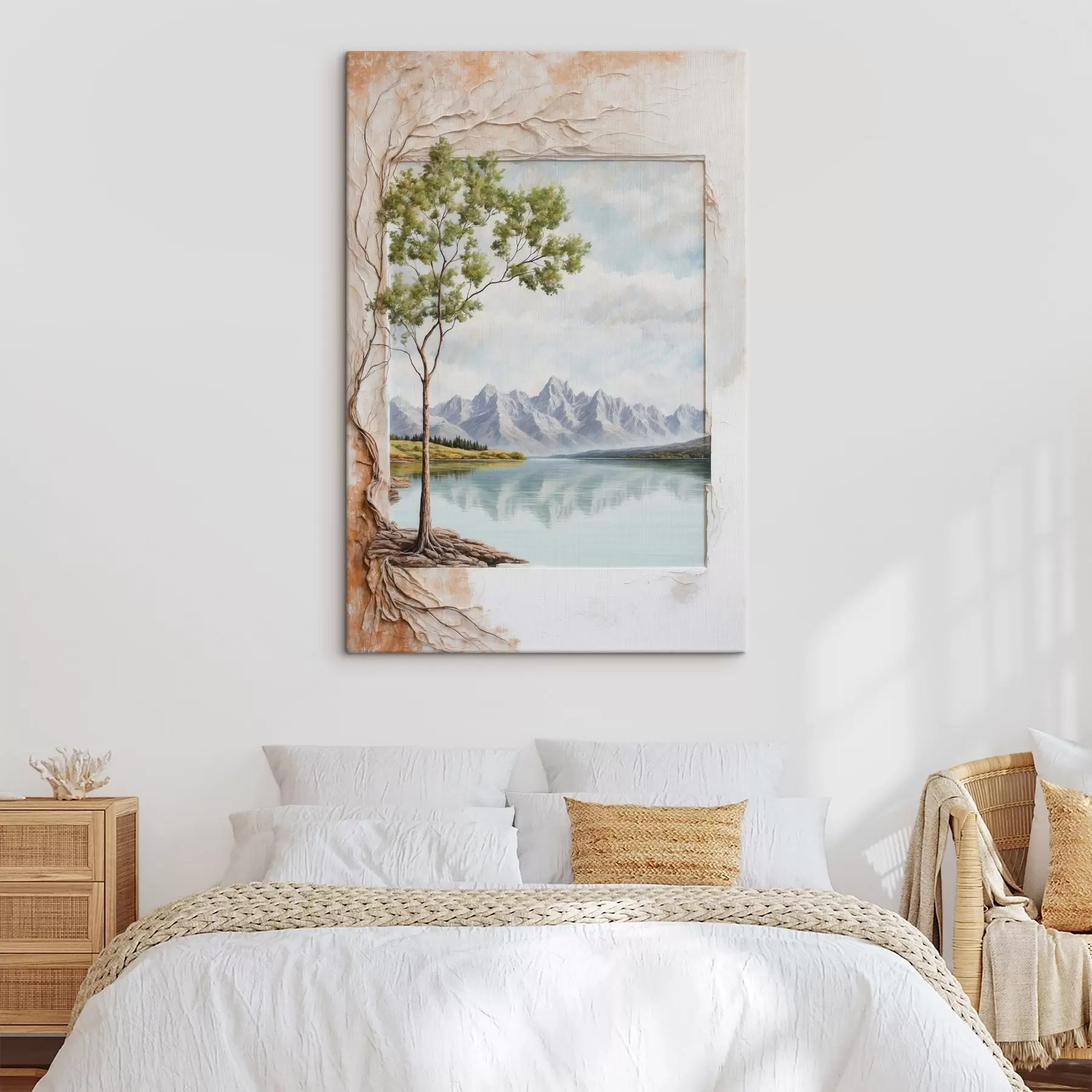 carta da parati Vista sul lago e montagne innevate nell'inquadratura nr. s44458