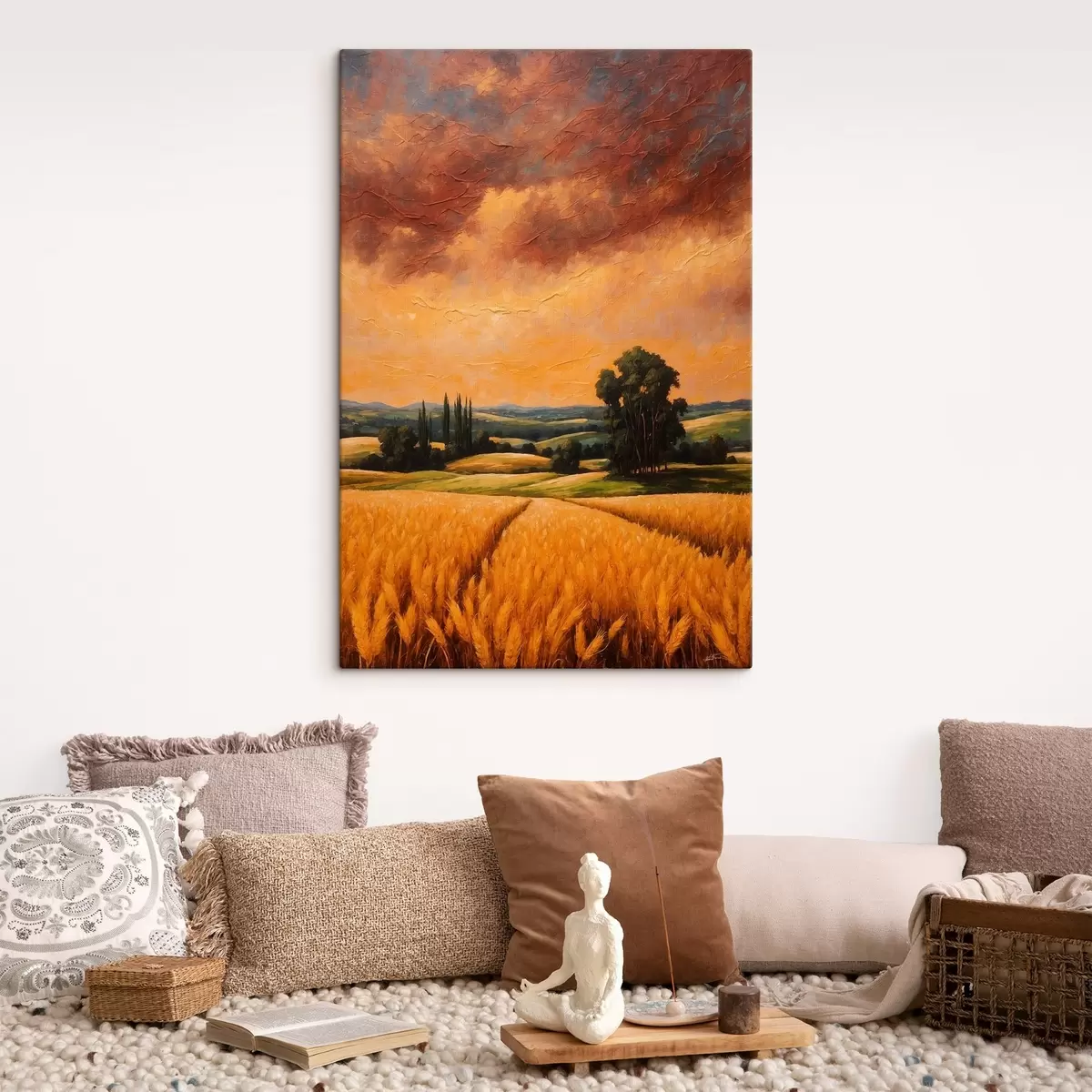 carta da parati Campo di grano in stile pittura acrilica nr. s44464