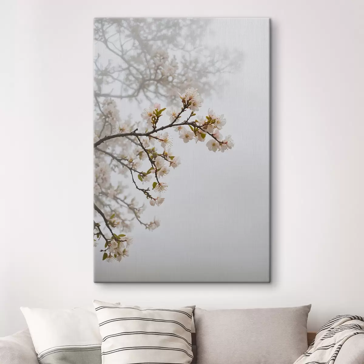 carta da parati Albero fiorito nella nebbia nr. s44473