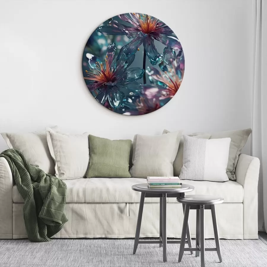 carta da parati Fiori trasparenti su sfondo sfocato nr. r44469