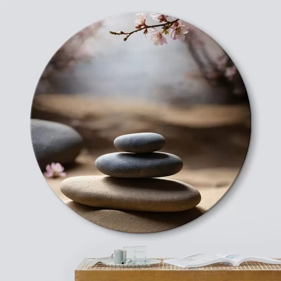 carta da parati Pietre sulla sabbia su sfondo sfocato nr. r44475