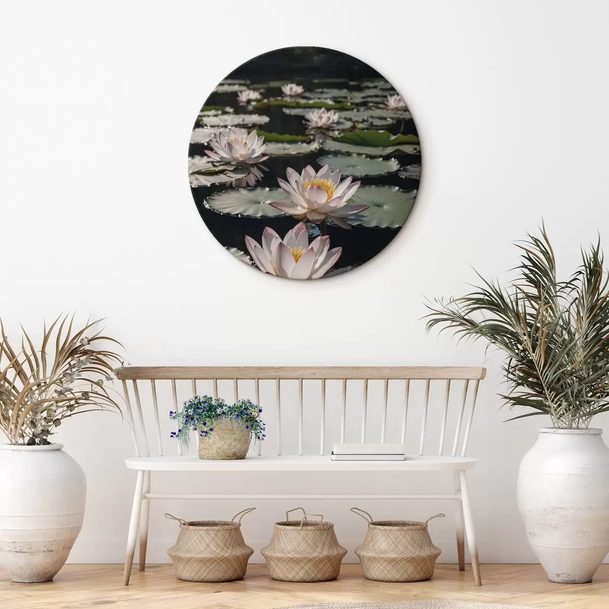 Quadri rotondi Fiori galleggianti r44478