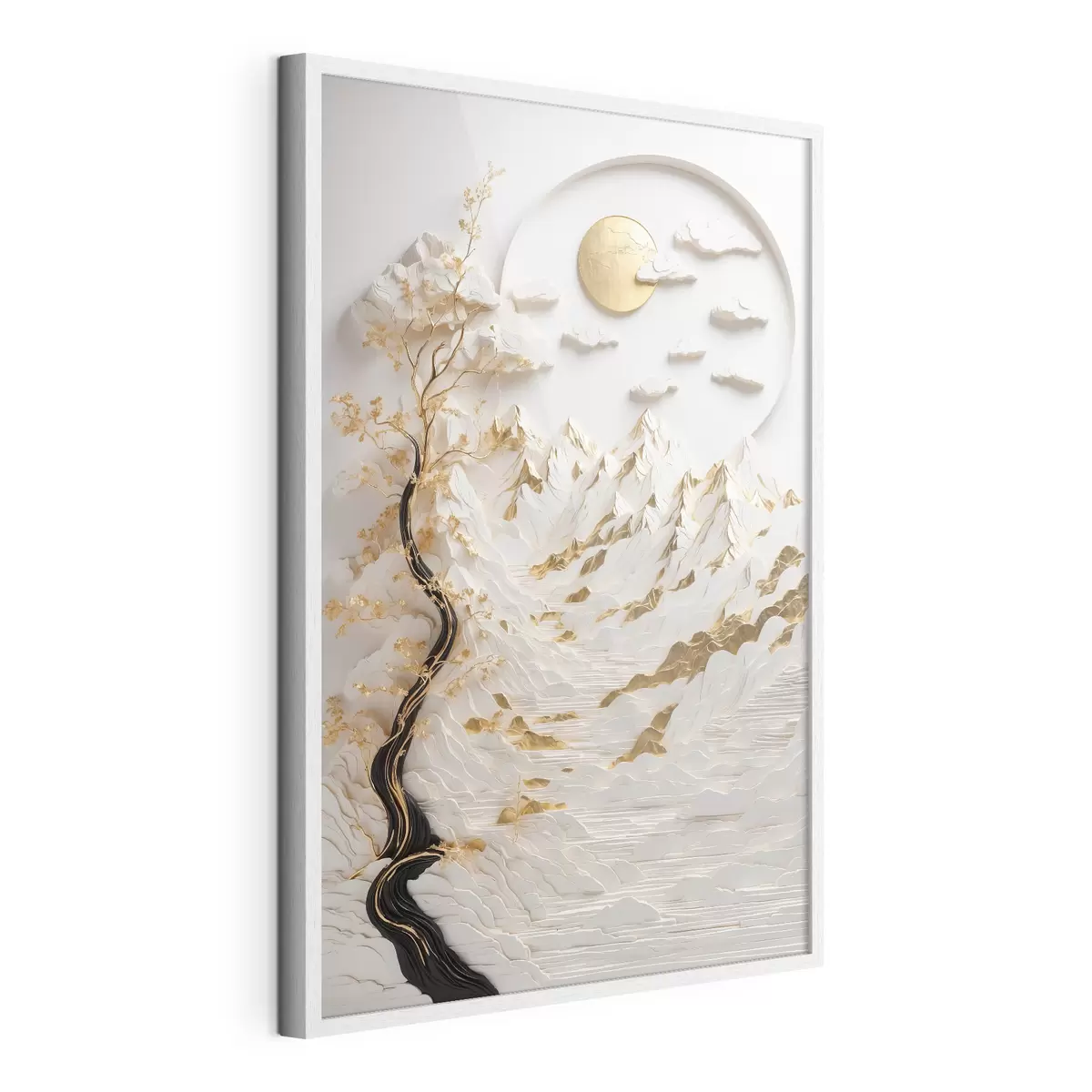 Poster Montagne astratte e sole f44428