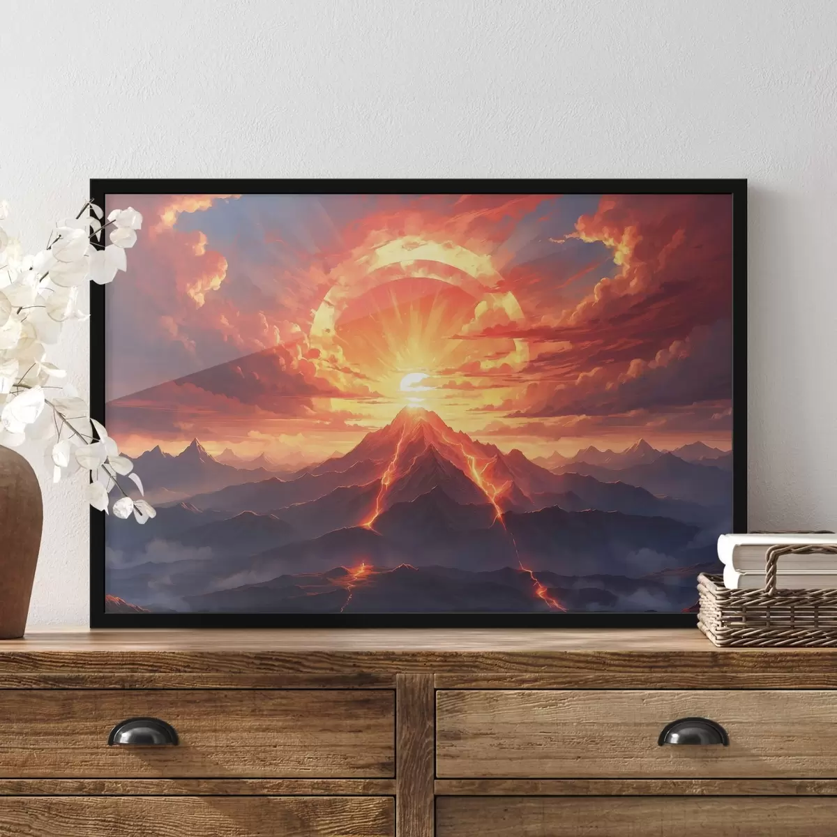 Poster Tramonto vicino al vulcano f44432