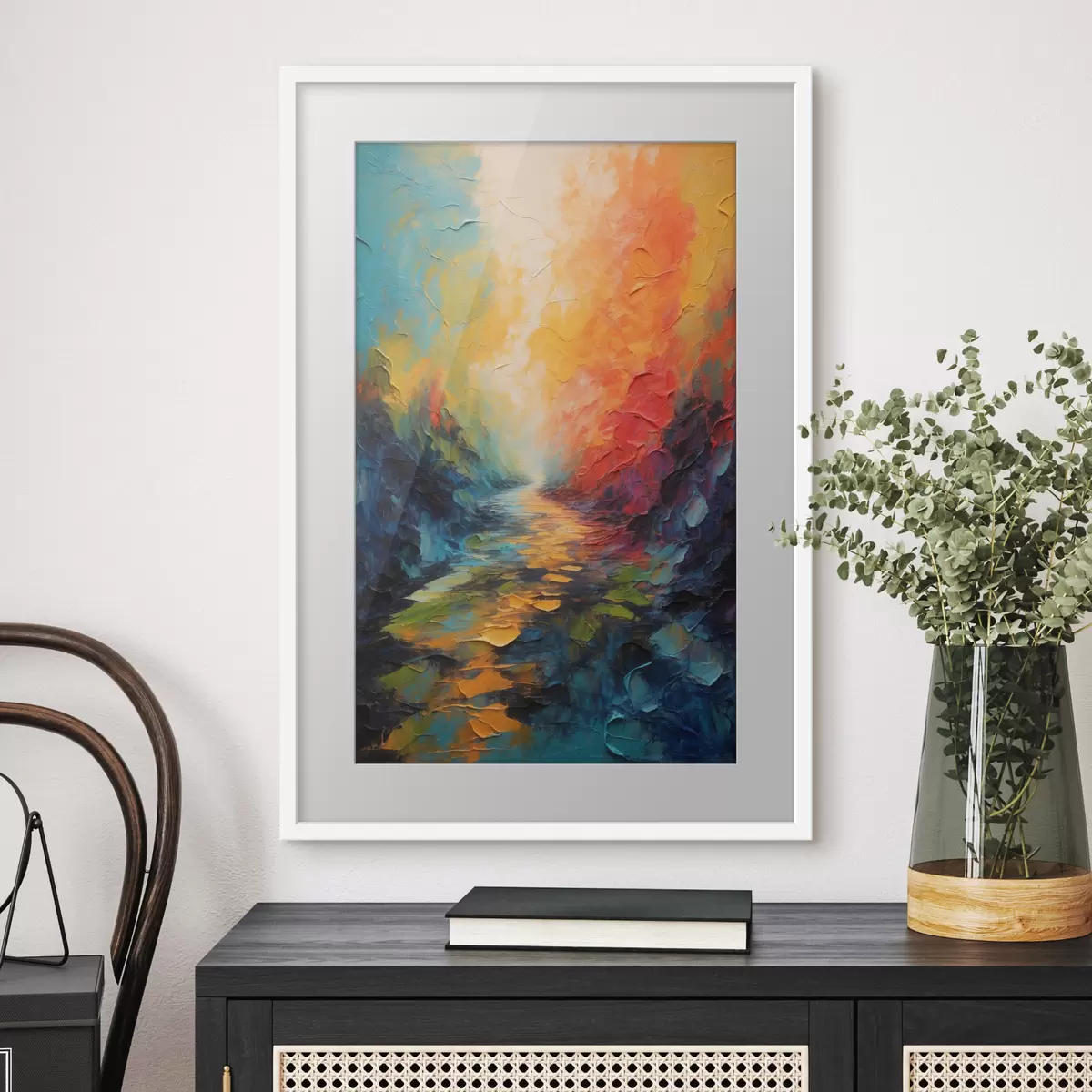 Poster Sentiero di colore f44441