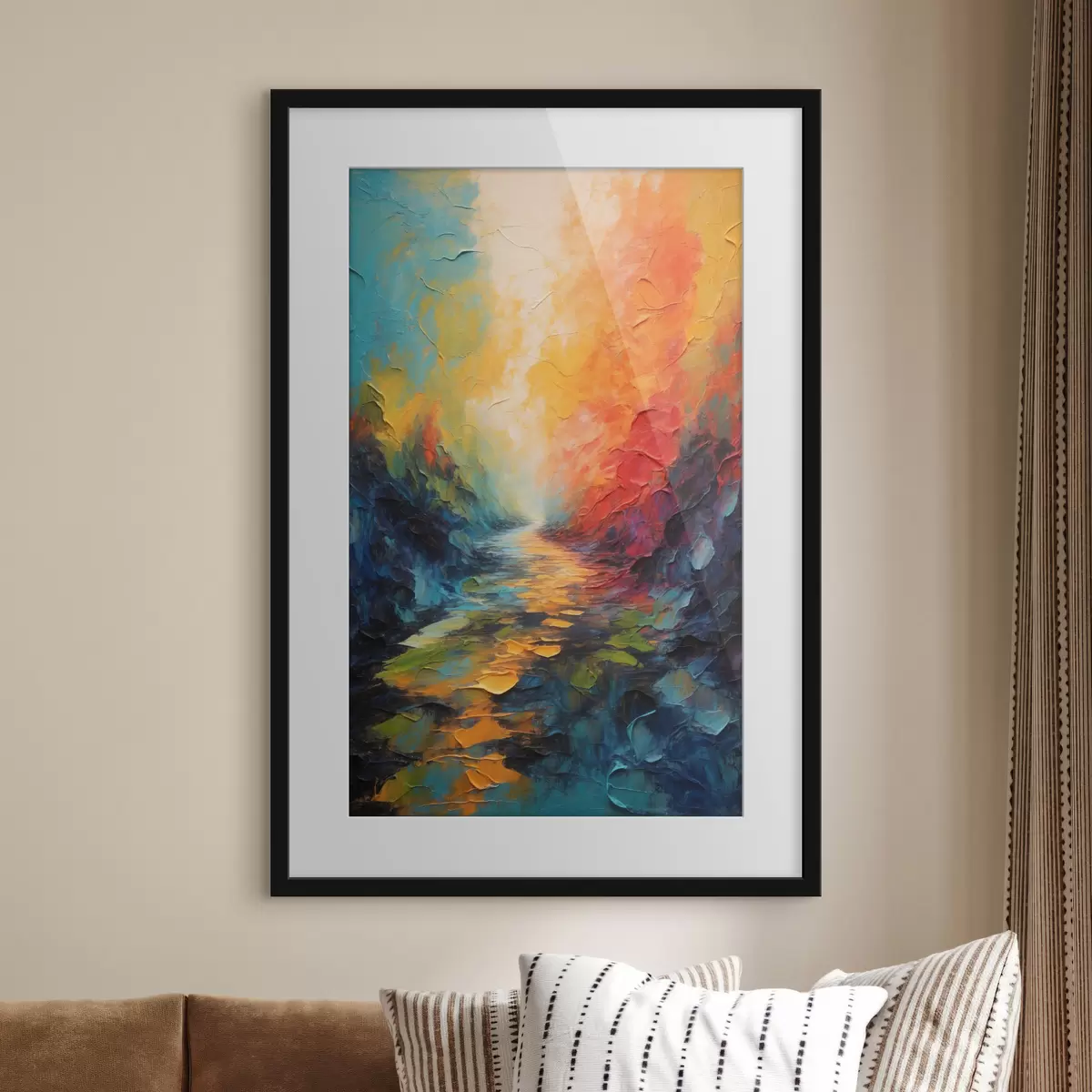 Poster Sentiero di colore f44441