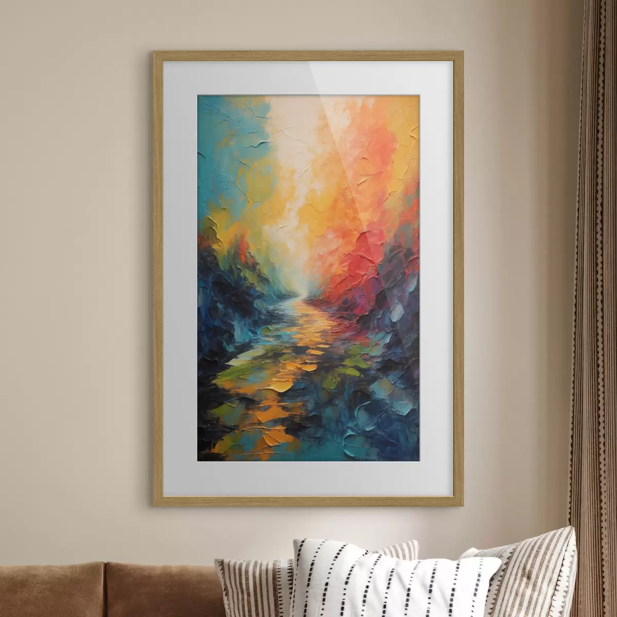 Poster Sentiero di colore f44441