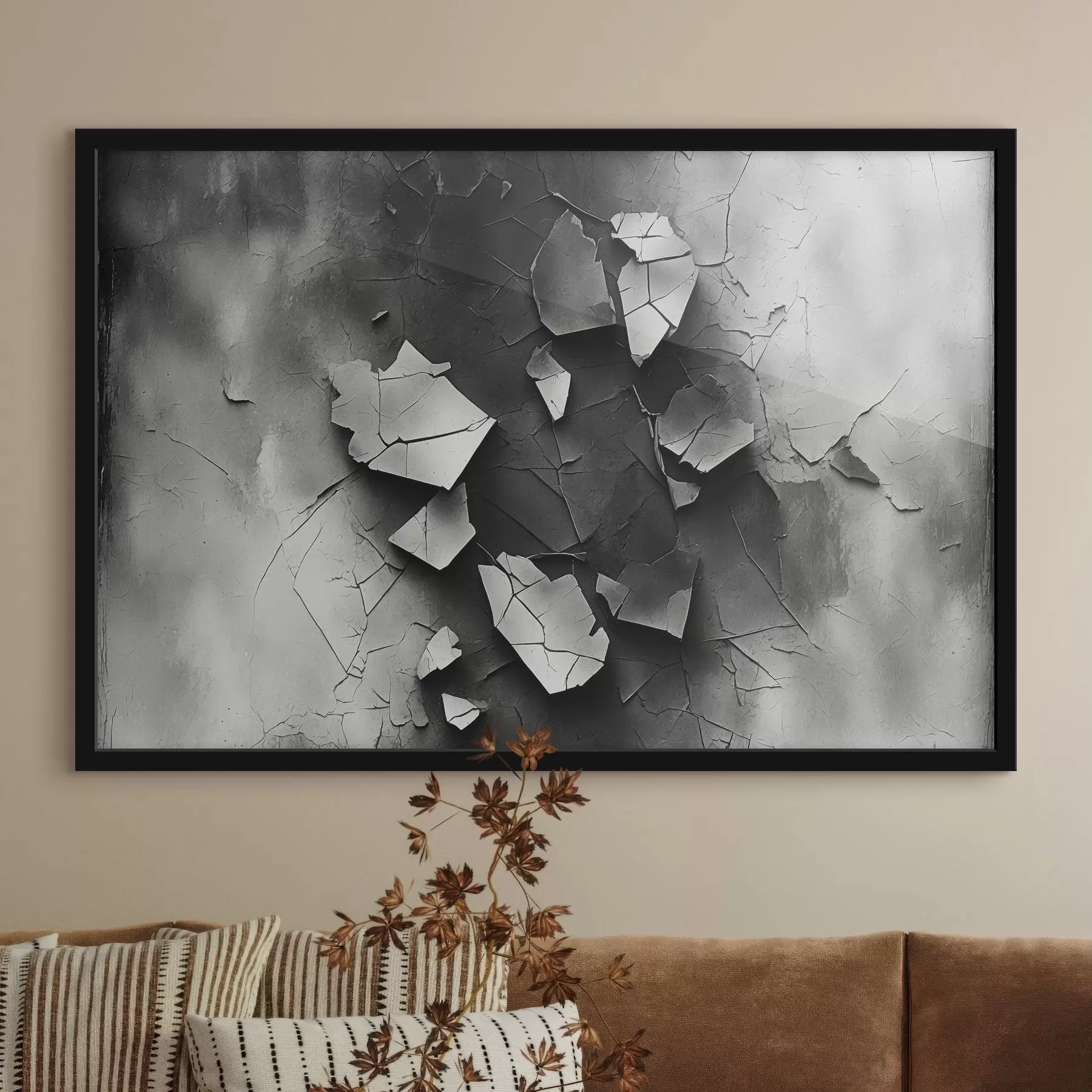 carta da parati Muro antico in bianco e nero nr. f44450