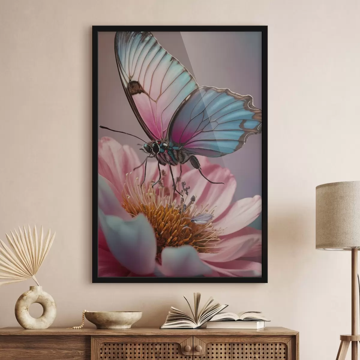 Poster Farfalla seduta su un fiore f44470