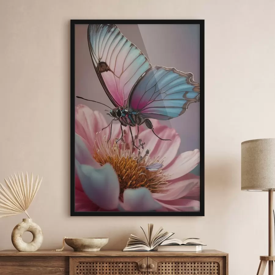 carta da parati Farfalla seduta su un fiore nr. f44470