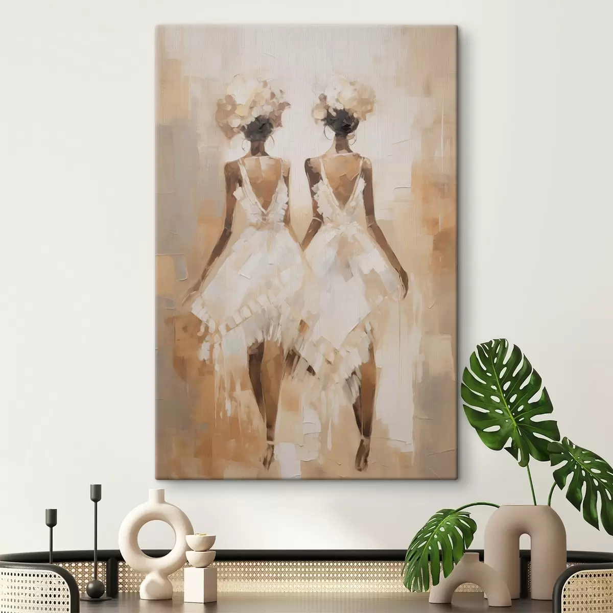 carta da parati Ragazze astratte imitazione pittura nr. s44517