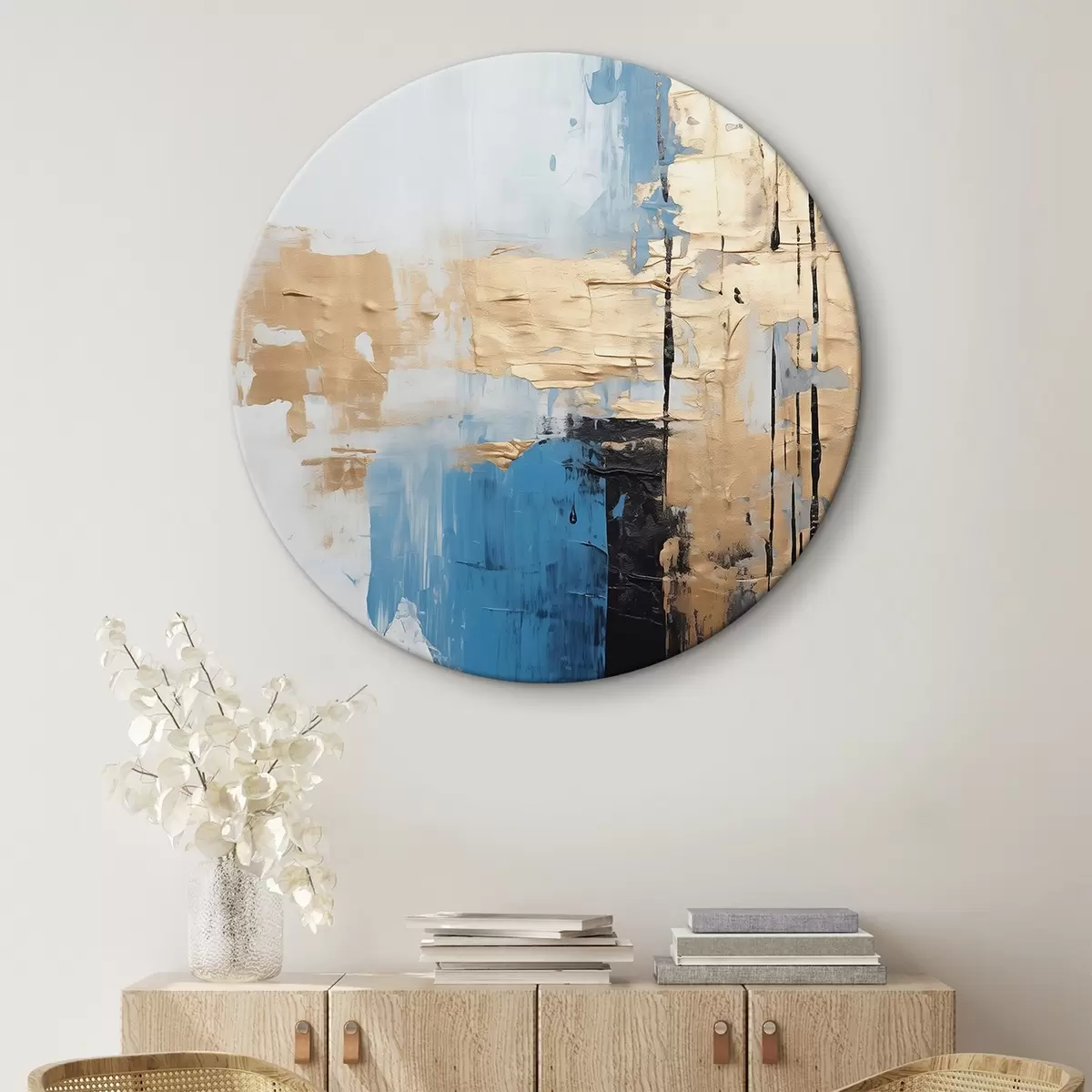 Quadri rotondi Astrazione imitazione della pittura r44516