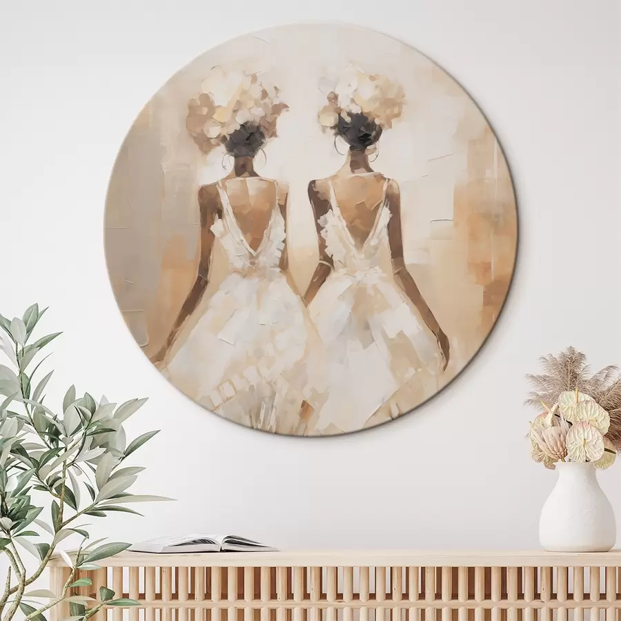 carta da parati Ragazze astratte imitazione pittura nr. r44517