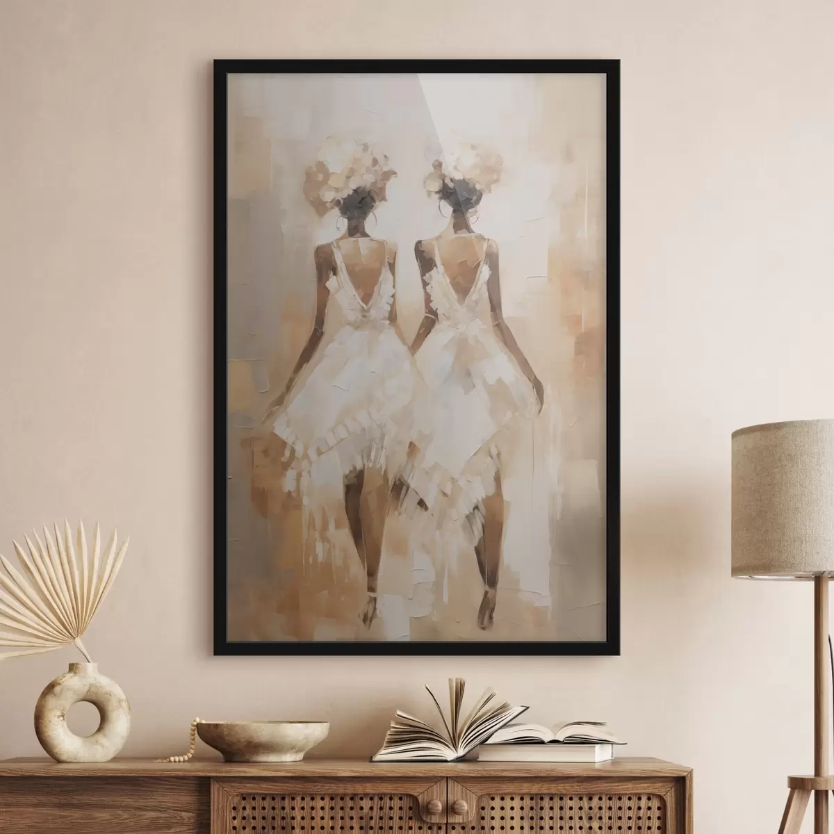 Poster Ragazze astratte imitazione pittura f44517
