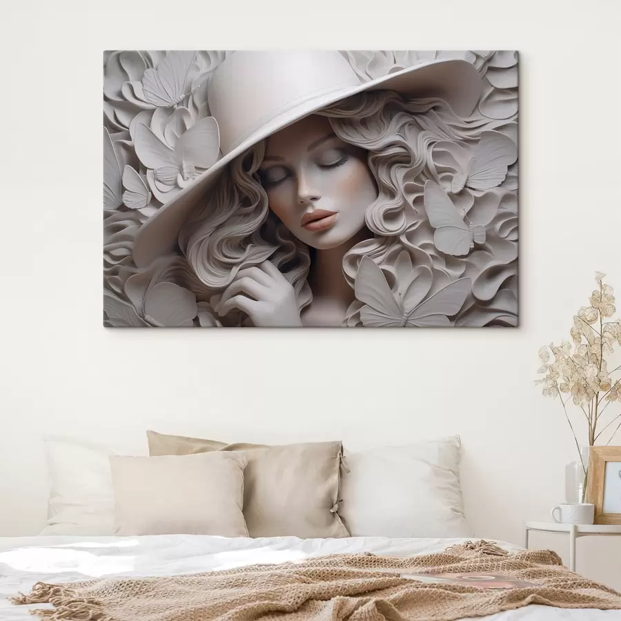 carta da parati Ragazza con cappello nr. s44524