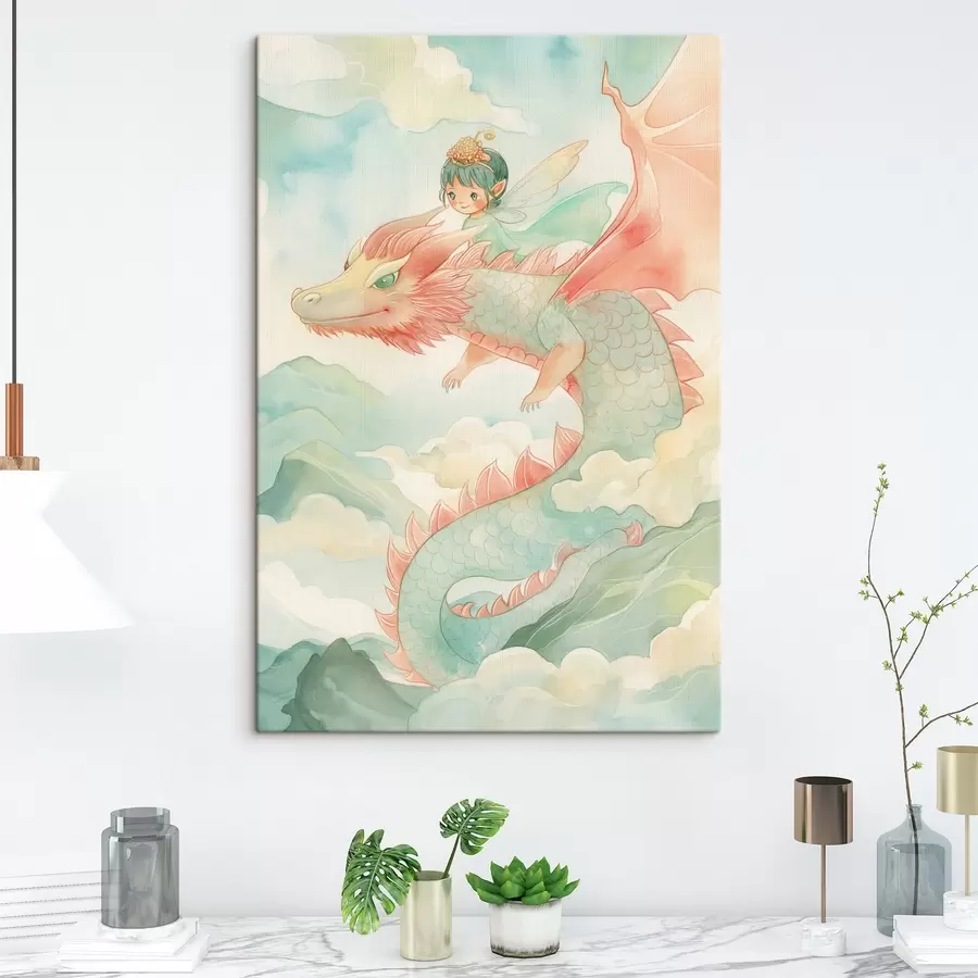 carta da parati Fata e drago nr. s44532