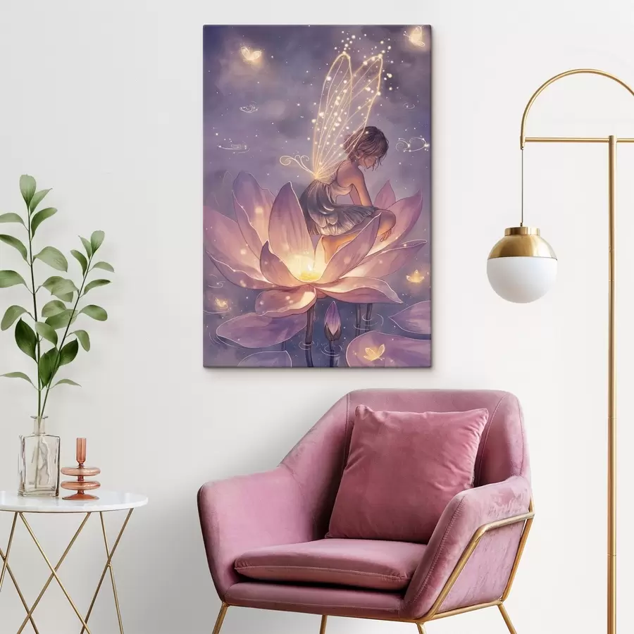 carta da parati Fata su un fiore nr. s44533