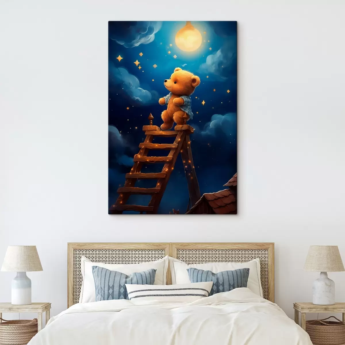 carta da parati L'orsetto e la luna nr. s44534