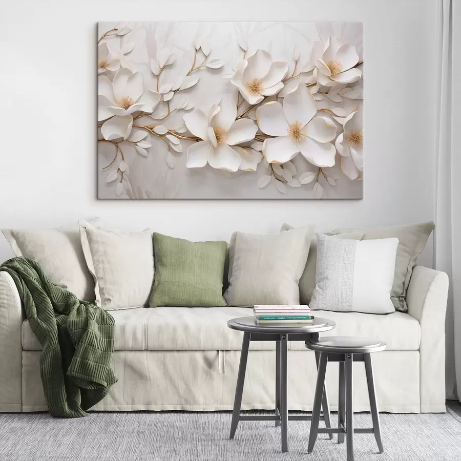 carta da parati Fiori bianchi nr. s44547