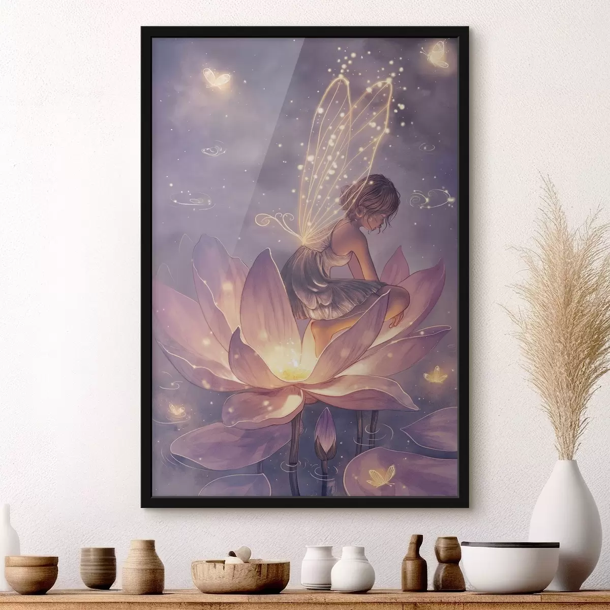 Poster Fata su un fiore f44533