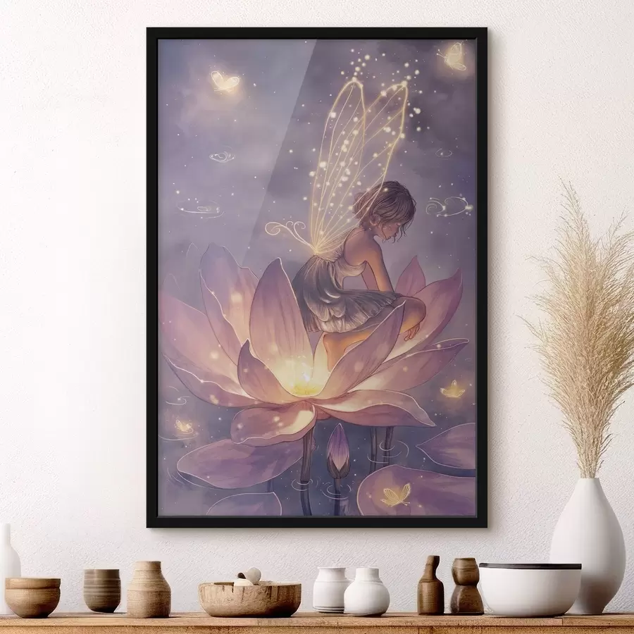 carta da parati Fata su un fiore nr. f44533