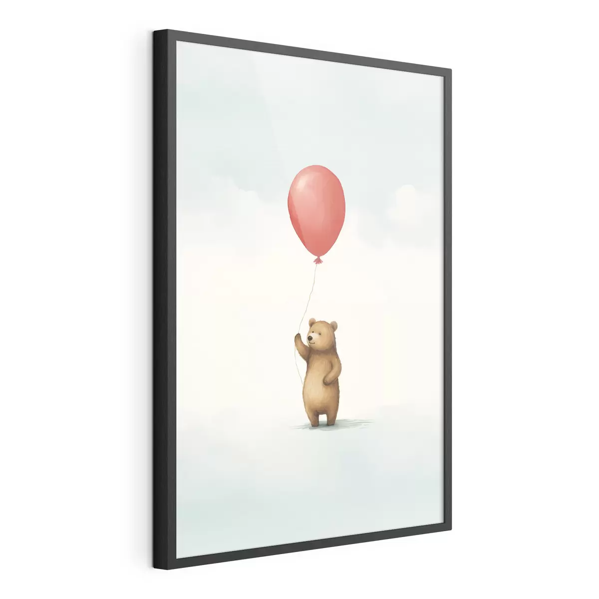 Poster Un orsacchiotto e un palloncino f44535