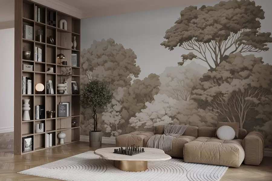 Carta da parati nature Corone forestali 