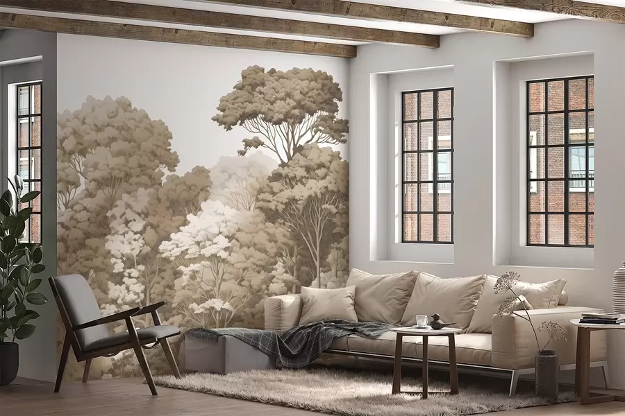 Carta da parati nature Corone forestali 