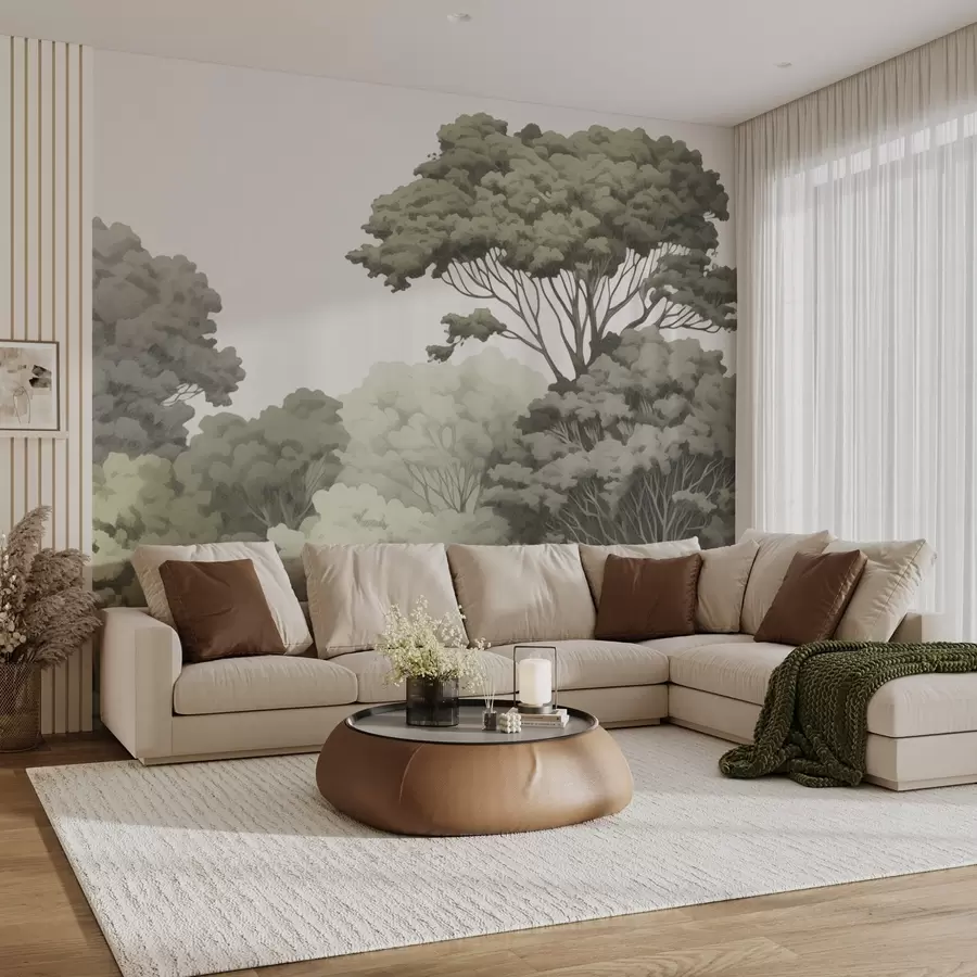 Carta da parati nature Corone forestali 