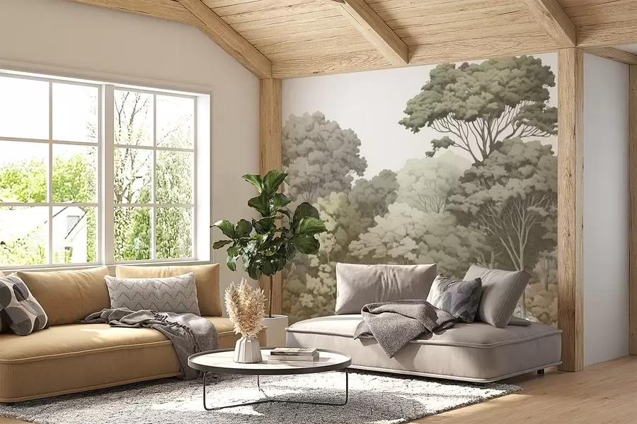 Carta da parati nature Corone forestali 