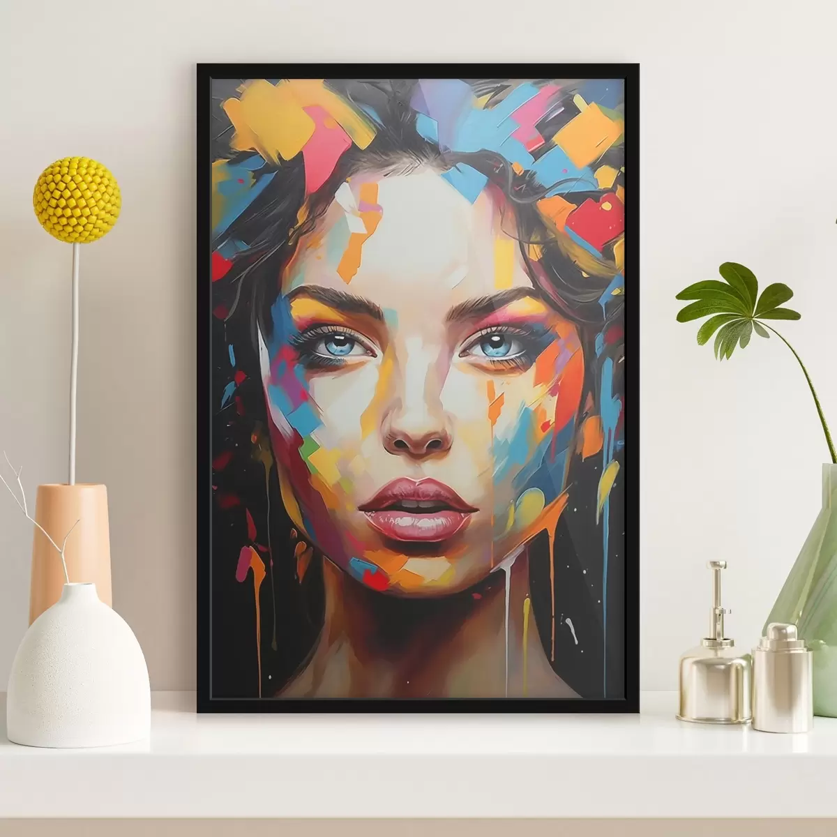 Poster Ragazza in vernice f44566