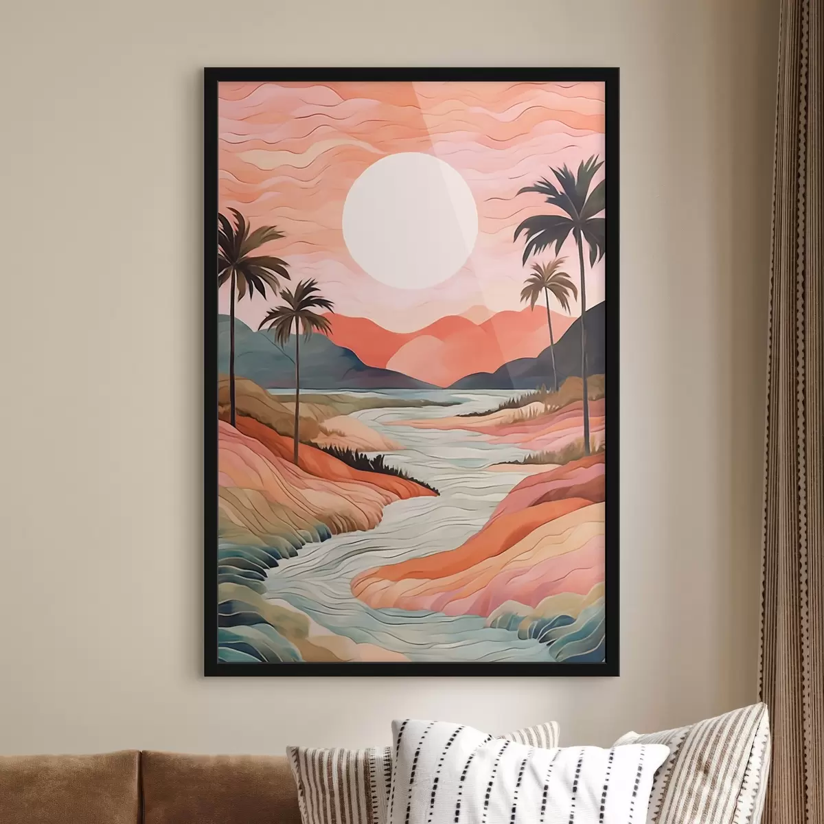 Poster Paesaggio con fiume f44568