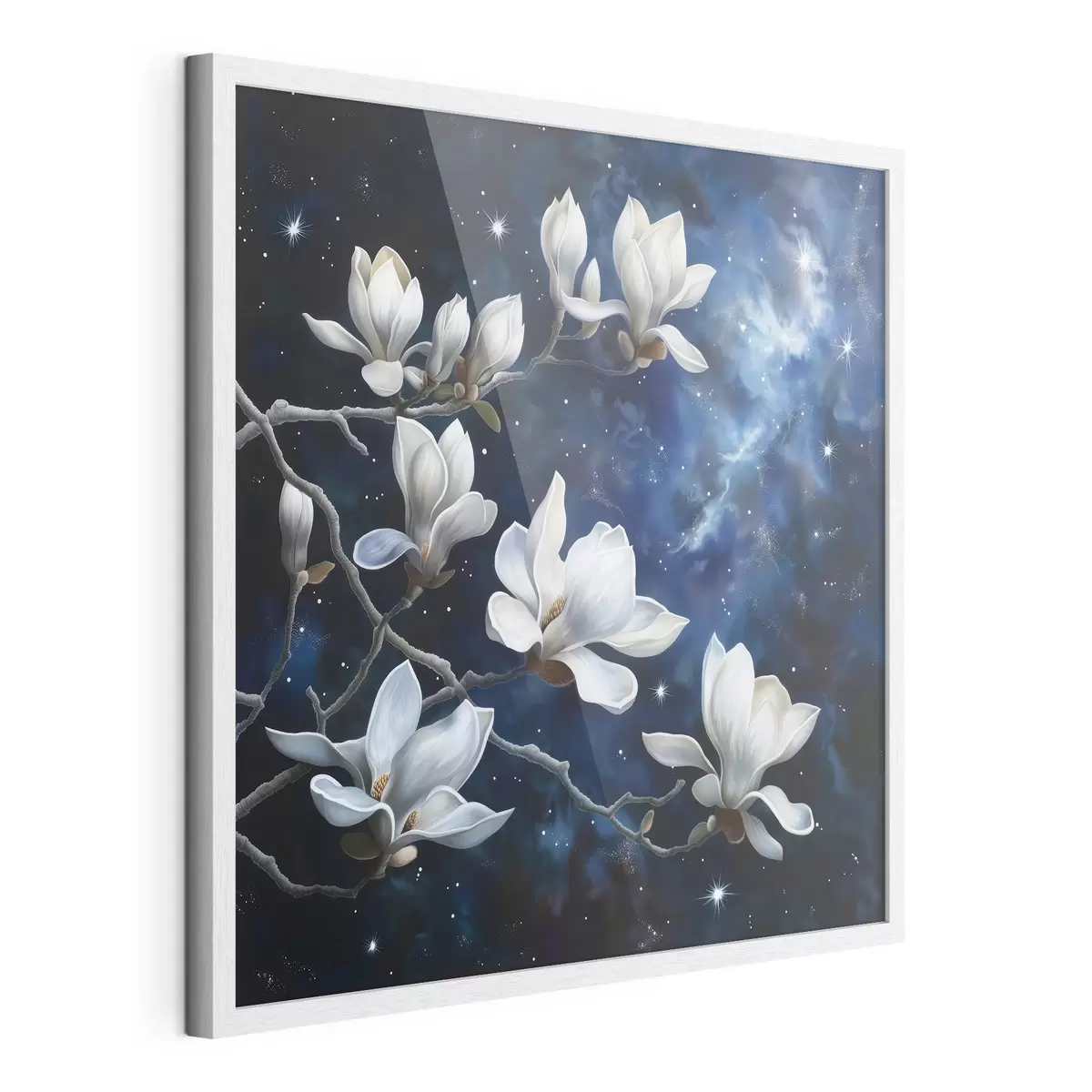 Poster Fiori di magnolia contro il cielo f44585